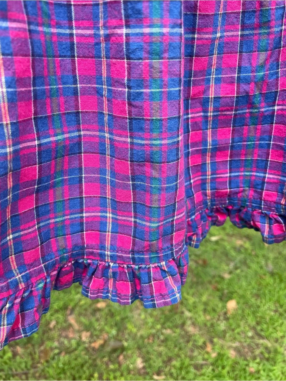 VTG 90’s Made in USA 🇺🇸 HTF! OshKosh B'gosh Pink & Blue Plaid Sleeveless Dress